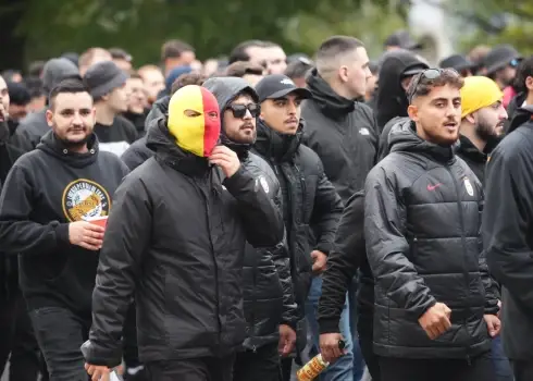 Turku līdzjutēji gatavojas "Galatasaray" spēlei pret Latvijas čempioni RFS UEFA Eiropas līgā; 03.10.2024.