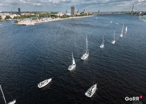 GoRR regates buru jahtu parāde Daugavā 2025
