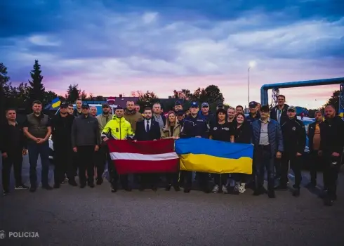 Uz Ukrainu dodas Valsts policijas un partneru atbalsta konvojs