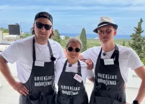 Kulinārijas šova "Grieķijas brīvdienas" dalībnieki