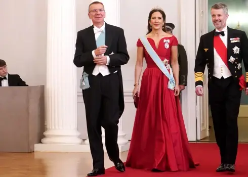 Valsts prezidenta Edgara Rinkēviča rīkotās valsts vakariņas par godu Dānijas karaļa Frederika X un Dānijas karalienes Mērijas valsts vizītei Latvijā