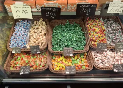 Saldumu un citu kārumu cenas Centrāltirgū