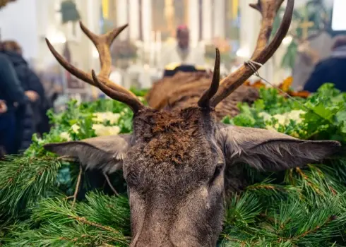 Svētā Huberta svētki Skaistkalnes katoļu dievnamā